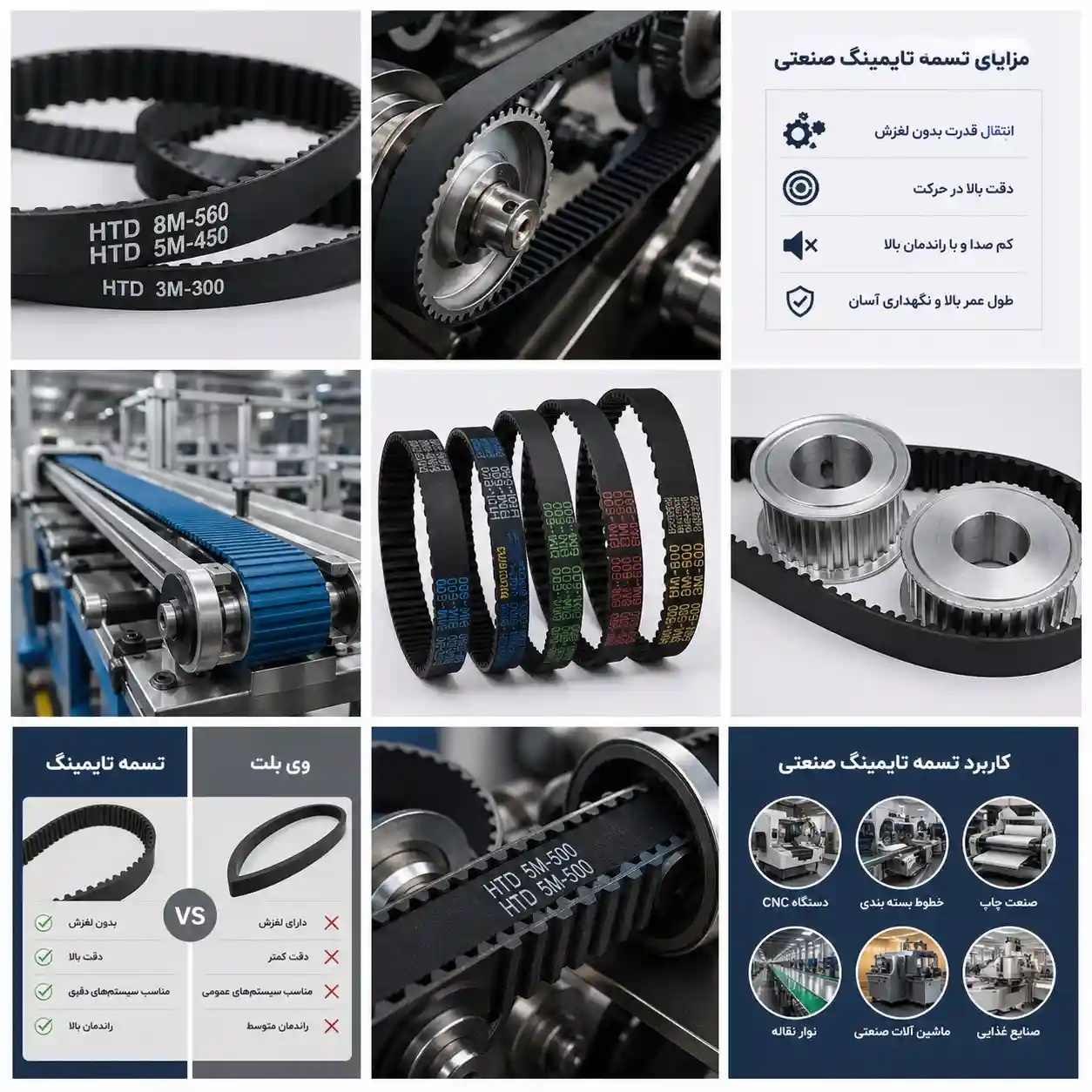 فروش عمده تسمه تایمینگ صنعتی